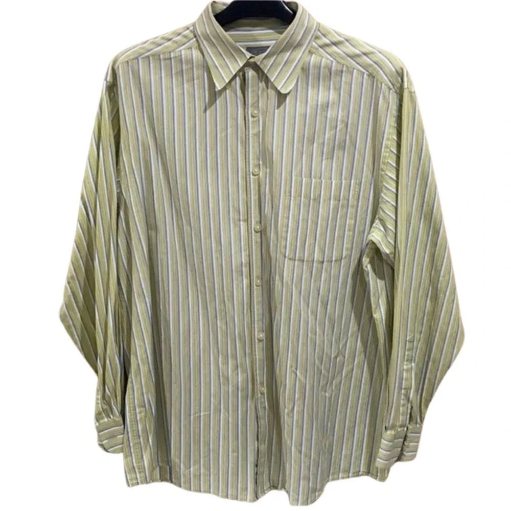Talbots Men’s Striped Button Down Shirt Size XL - Picture 1 of 6